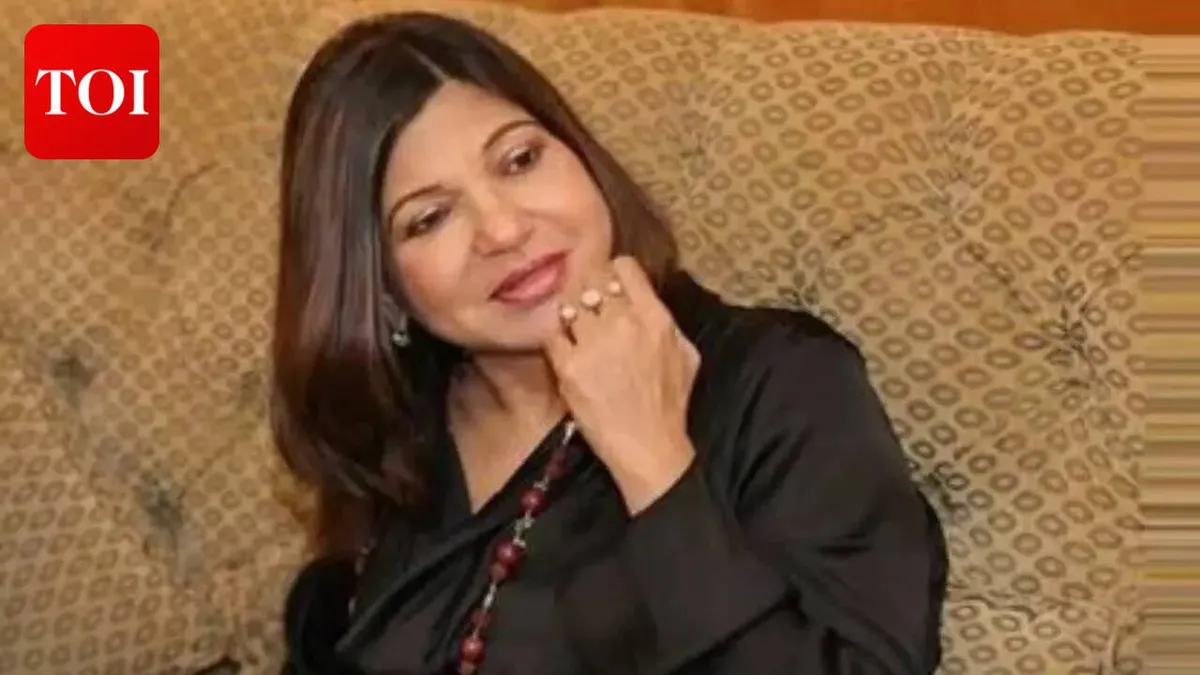 Close-up of veteran Indian playback singer Alka Yagnik.