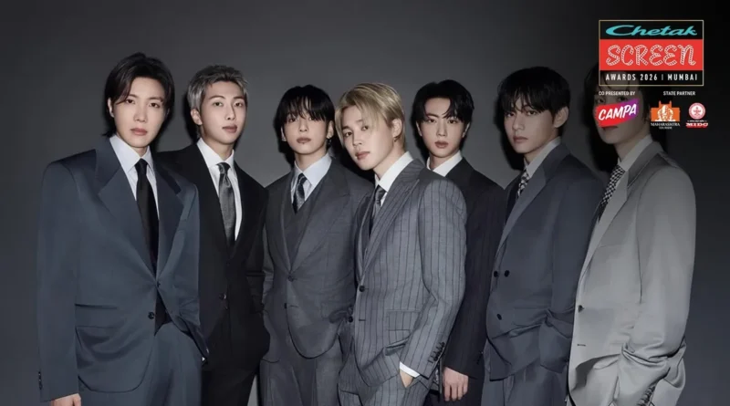 BTS members celebrate after their new album "ARIRANG" hits Billboard 200 No. 1.