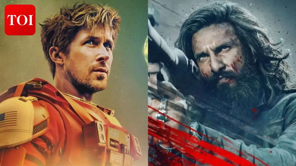 Dramatic light beam illuminating a spaceship interior in 'Project Hail Mary' still.