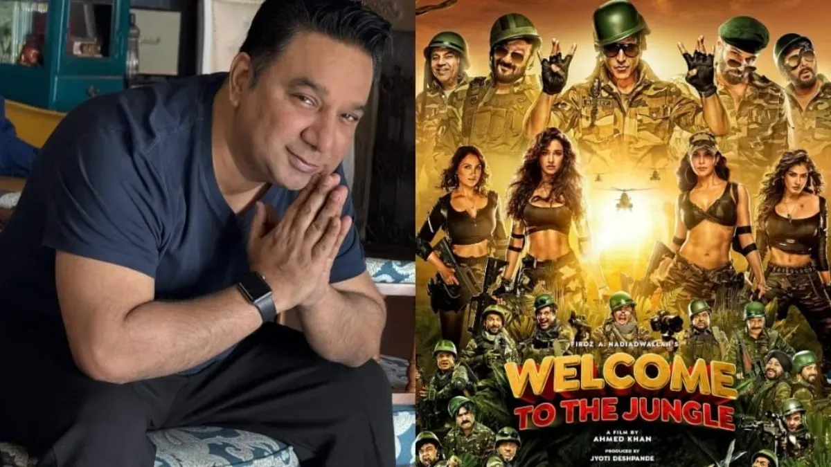 Ahmed Khan directing a vibrant song sequence for Welcome To The Jungle.