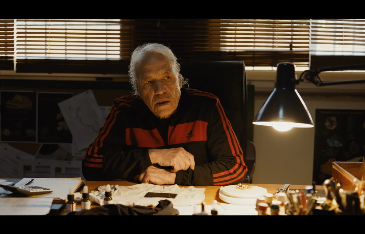 Abel Ferrara on a film set.