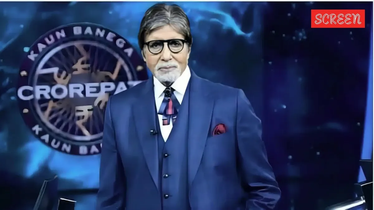 Amitabh Bachchan hosting Kaun Banega Crorepati with serious intensity