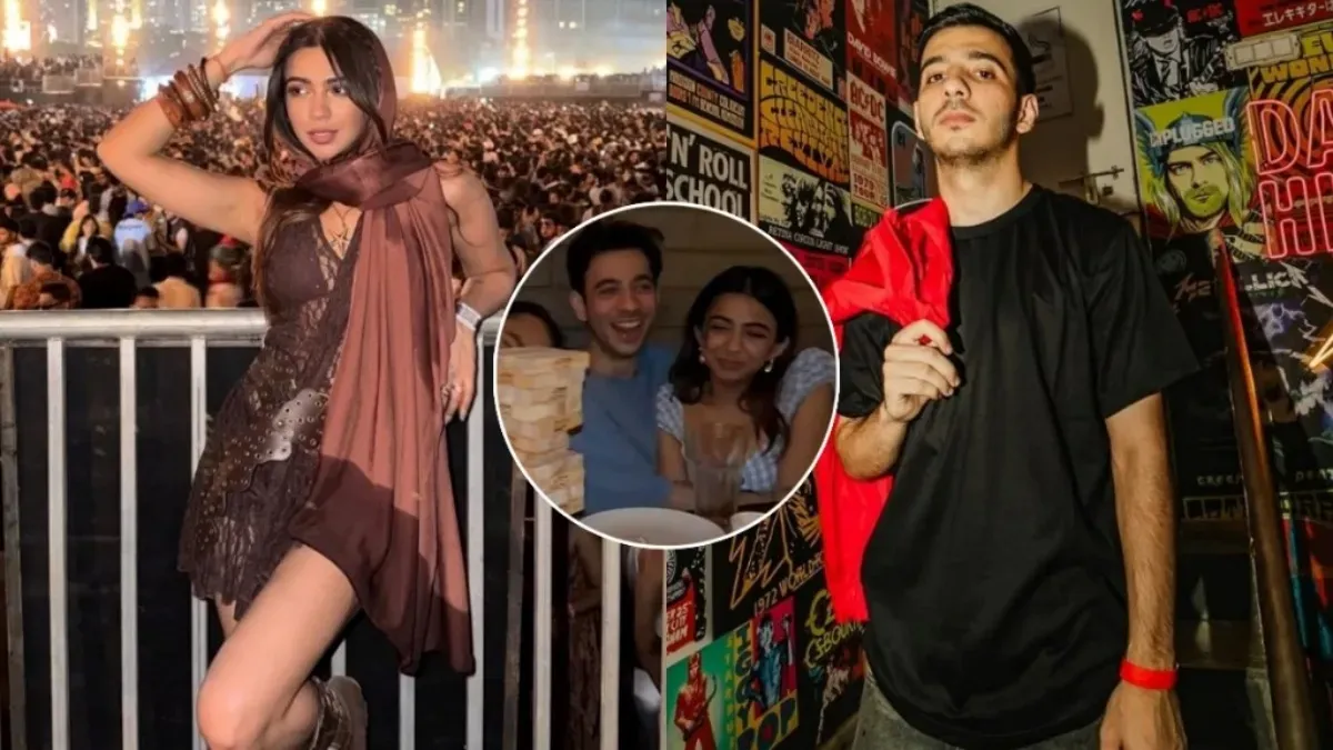 A split image of Apoorva Mukhija, The Rebel Kid, and Amin Jaz, with a graphic highlighting a kalava-cutting video.