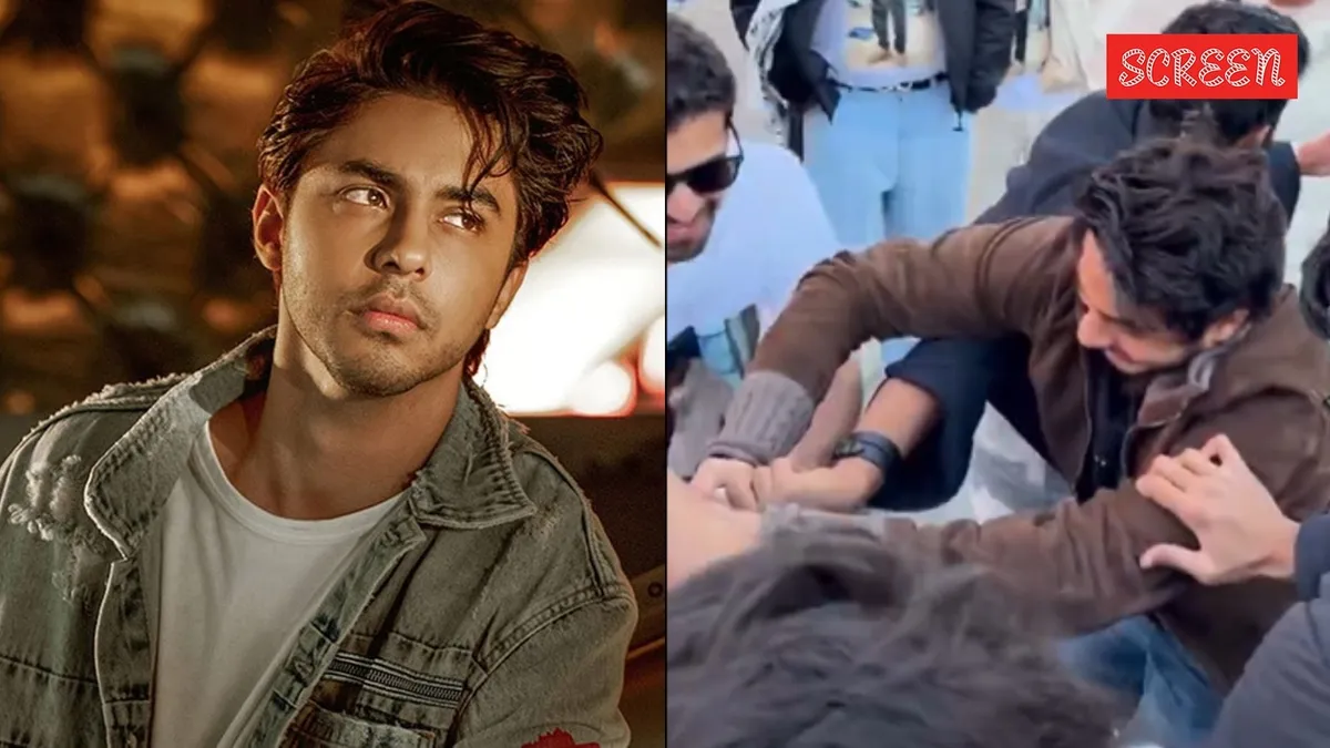 Aryan Khan wearing a sharp traditional outfit at a friend's wedding.