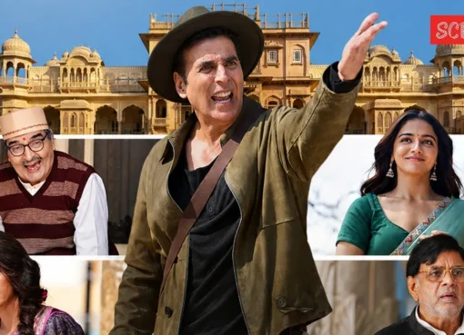 A poster of Akshay Kumar looking spooky in Bhoot Bangla