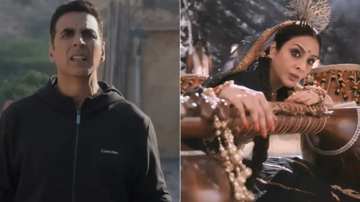 Akshay Kumar in his film Bhooth Bangla, looking happy as the movie picks up pace.