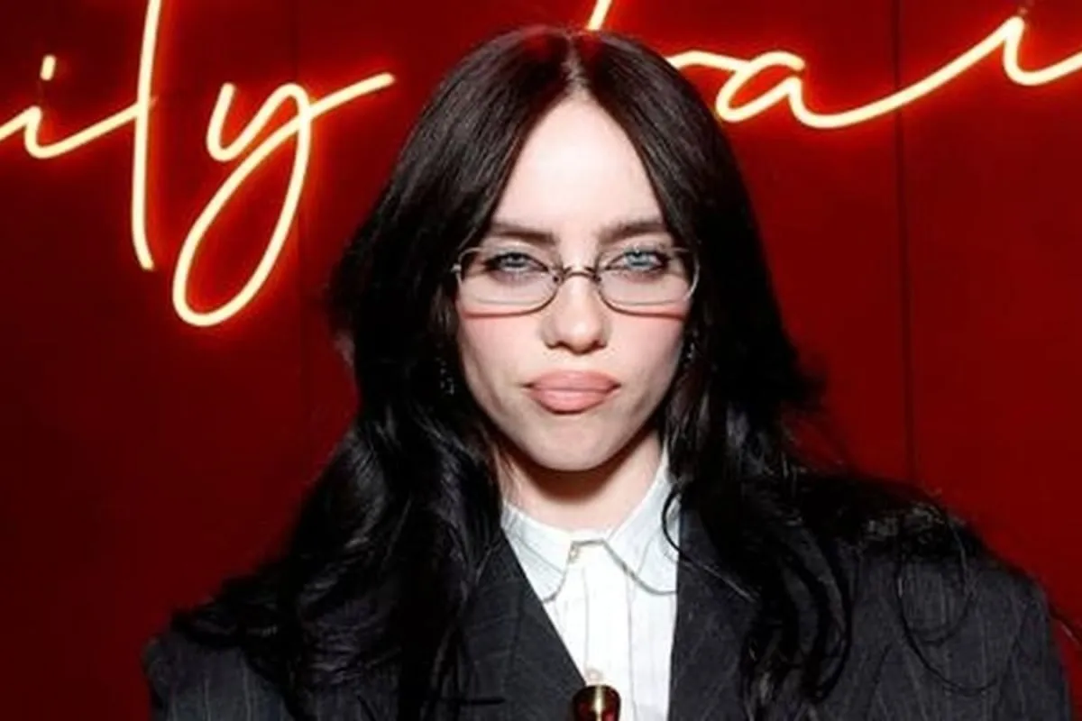 Billie Eilish and Justin Bieber performing together on a stage at Coachella.