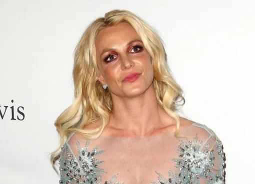 A photo of Britney Spears looking thoughtful during a public appearance.