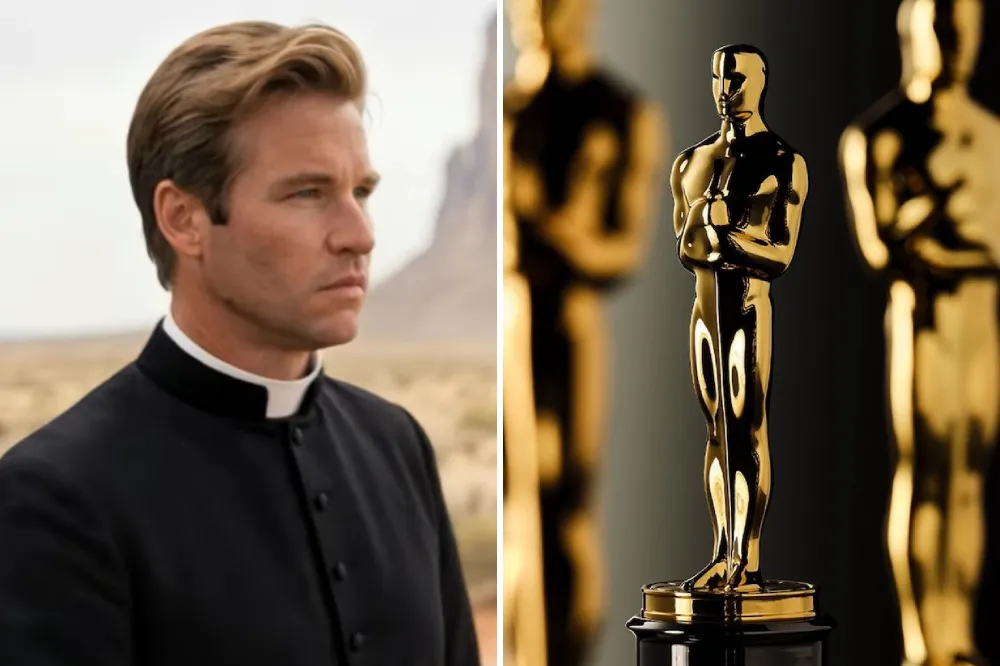 A digital representation of a human face on a movie screen