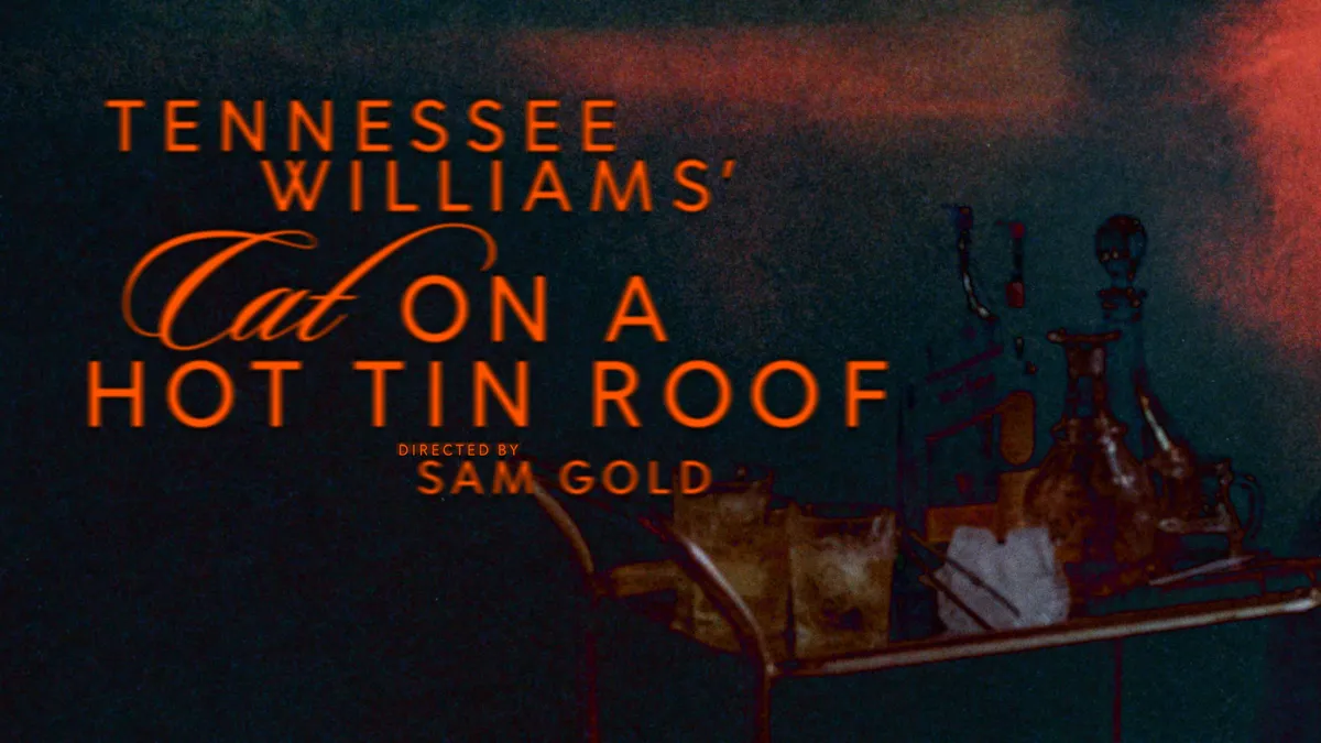 A classic theatrical image hinting at the drama of 'Cat on a Hot Tin Roof'.