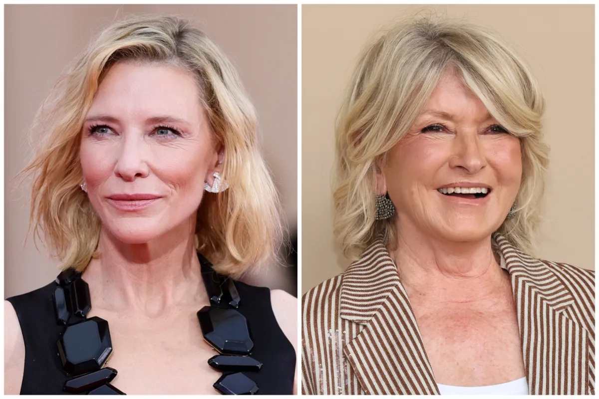 Split image showing Cate Blanchett on one side and Martha Stewart on the other, representing the casting news.