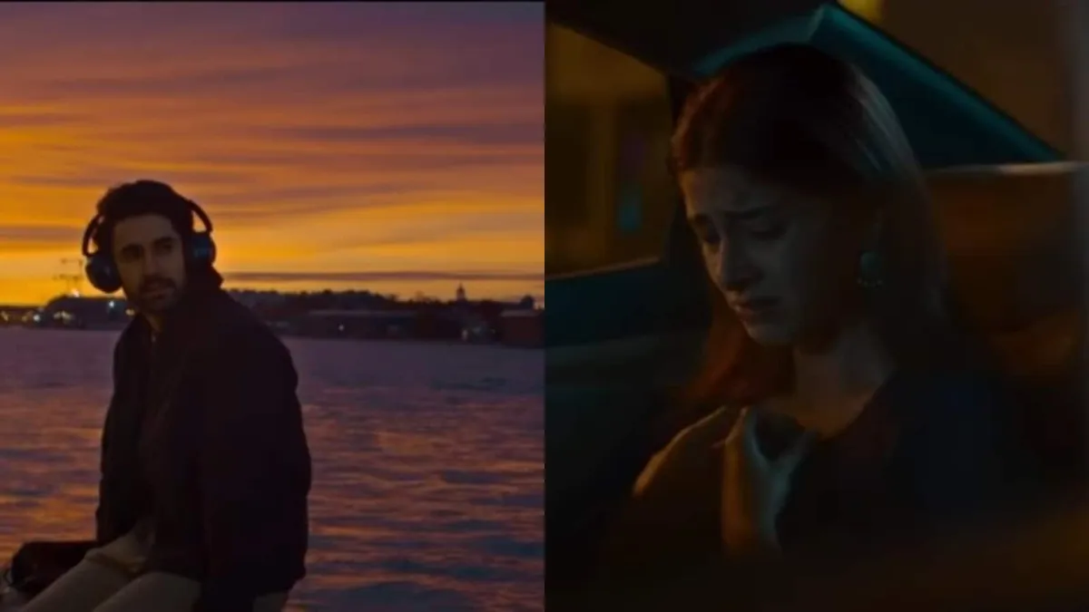 Ananya Panday and Lakshya in an emotional still from their song 'Aitbaar'.