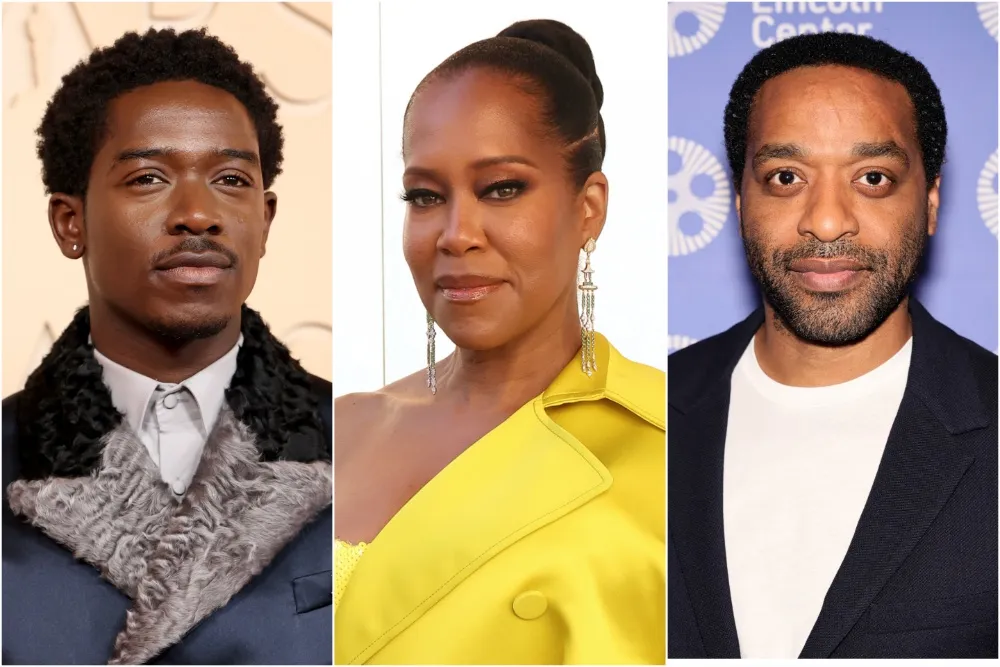 Promotional image for 'Children of Blood and Bone' showcasing the film's vibrant fantasy aesthetic and key cast members like Regina King and Chiwetel Ejiofor.