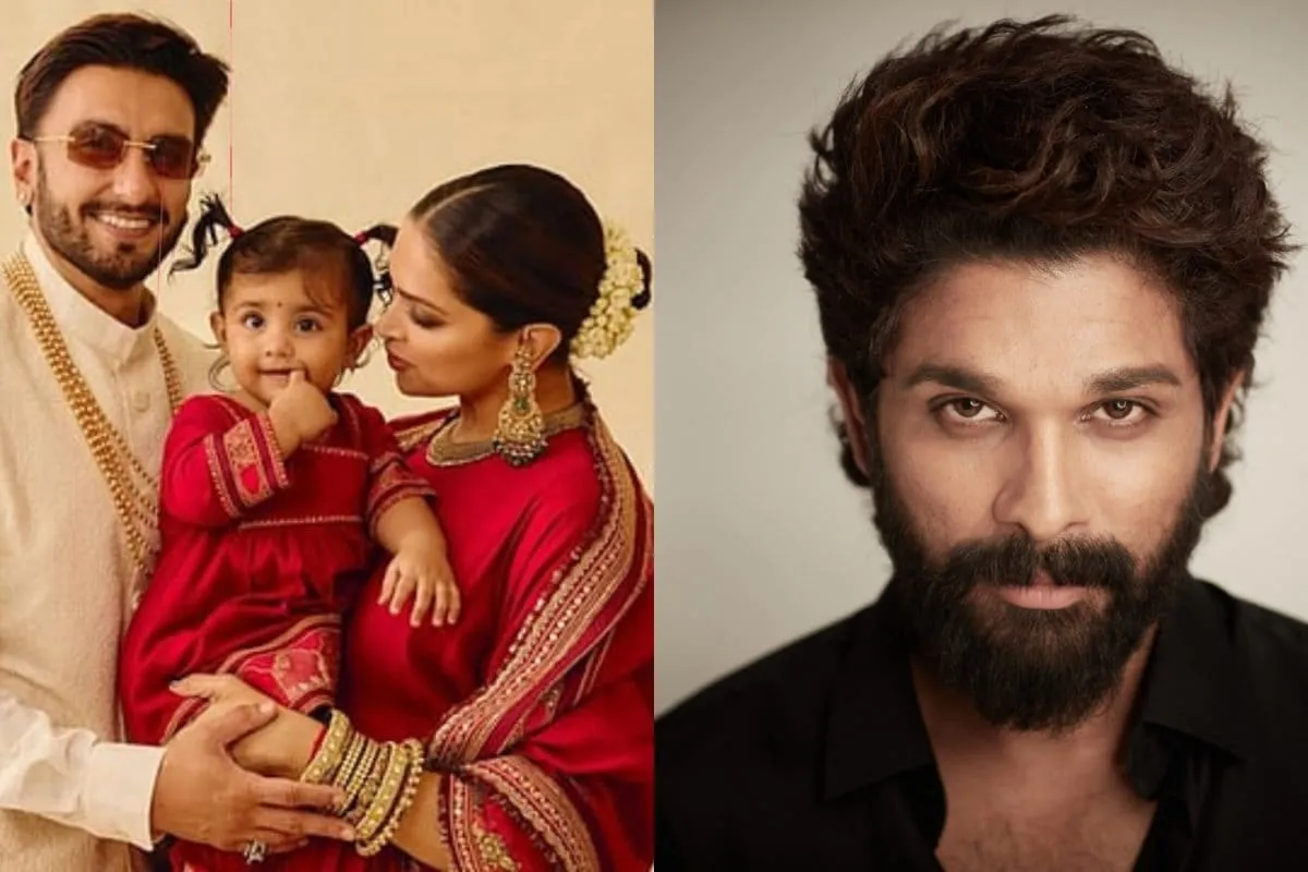 Photo of Deepika Padukone and Ranveer Singh smiling.