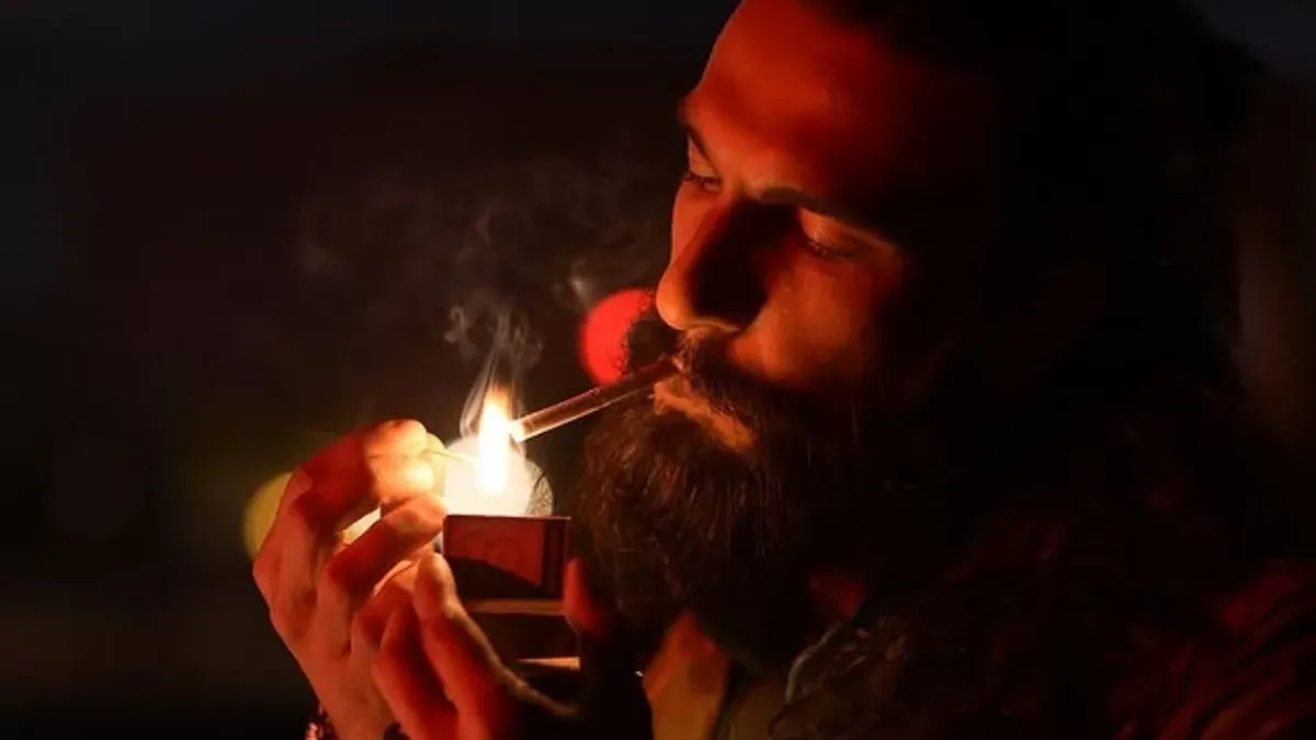 Box office numbers on a screen with 'Dhurandhar 2' and 'Pushpa 2' titles.