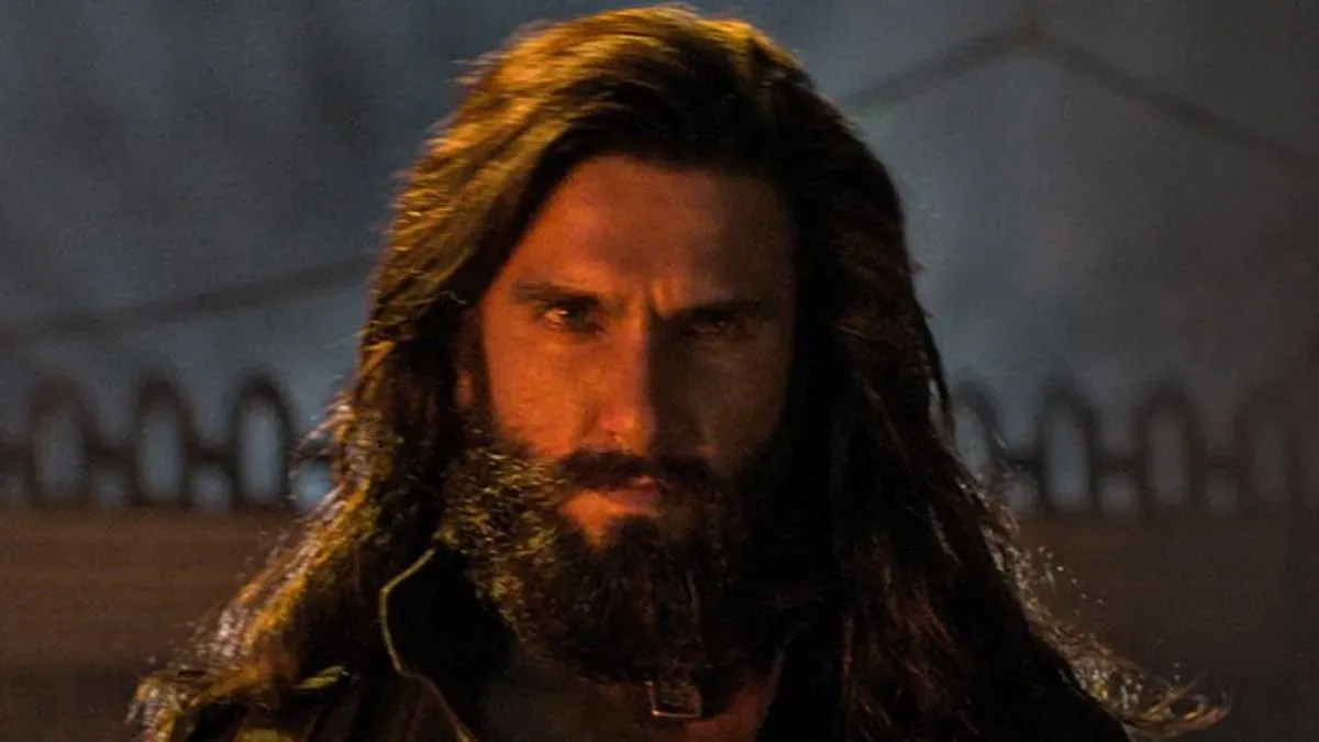 A still from the movie Dhurandhar 2 showing a dramatic scene.