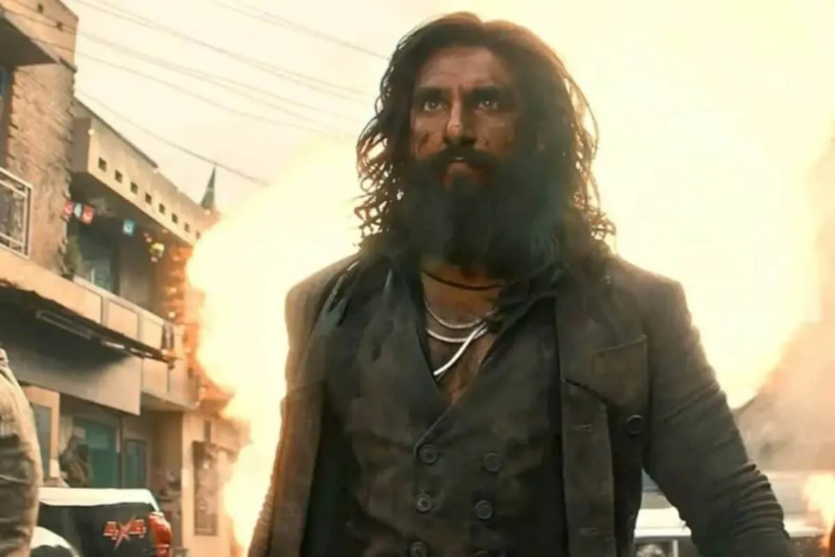 Ranveer Singh in a dynamic pose from 'Dhurandhar 2'.