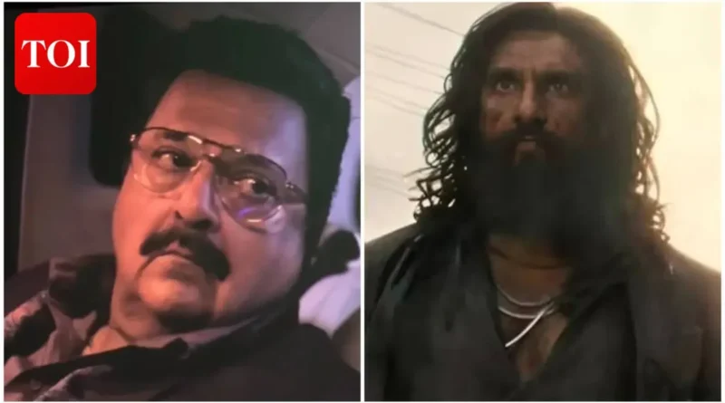 Dhurandhar 2 movie poster with lawsuit notice superimposed over song title.