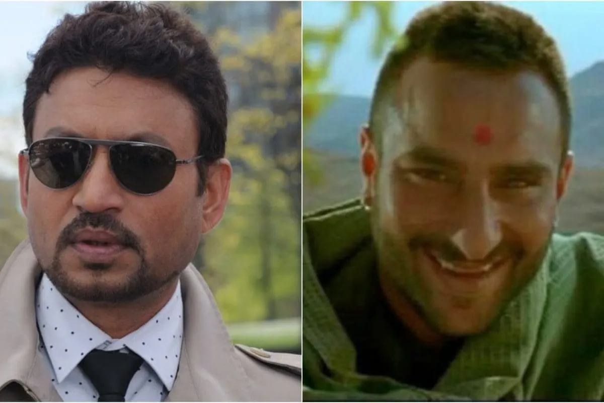 A still from the movie Omkara showing Saif Ali Khan as Langda Tyagi.