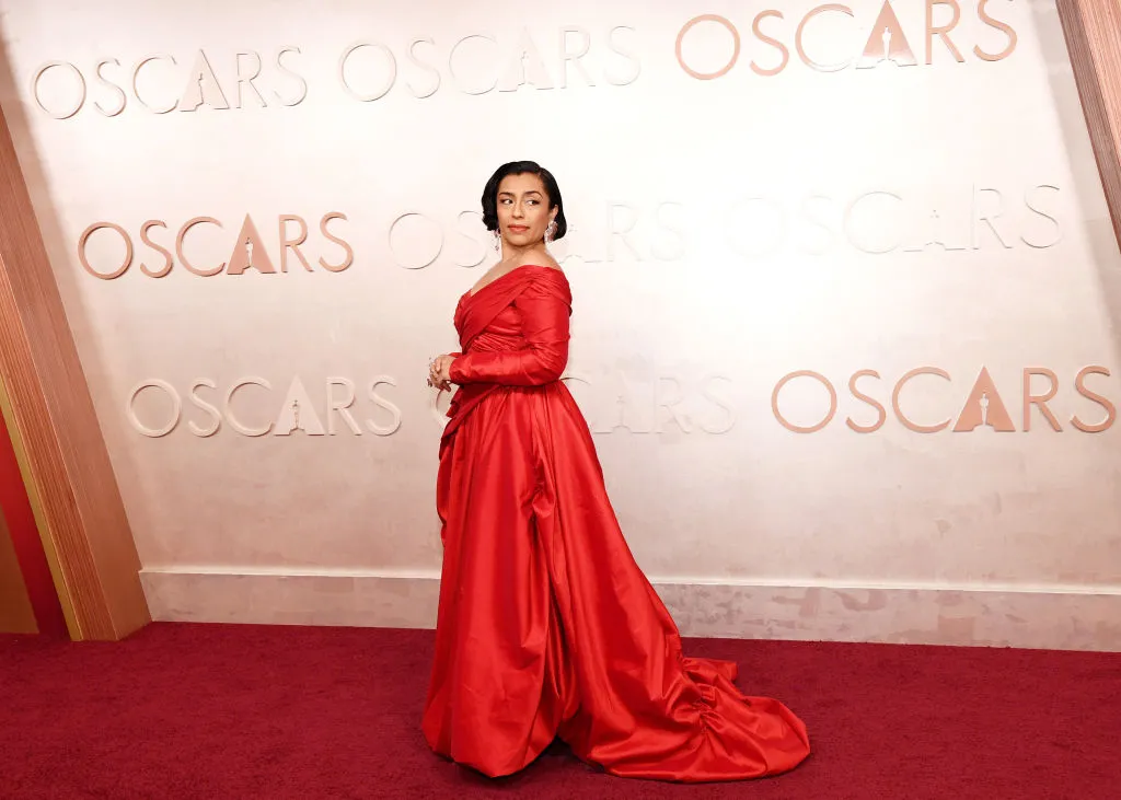 Actress Adriana Paz smiling.