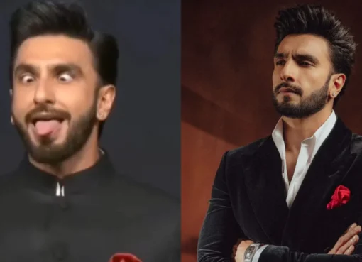 Ranveer Singh smiling warmly in a formal outfit.