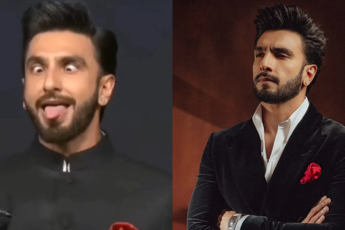 Ranveer Singh smiling warmly in a formal outfit.