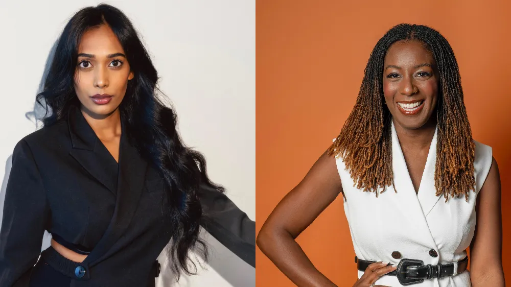 Two companies shaking hands to symbolize a partnership.