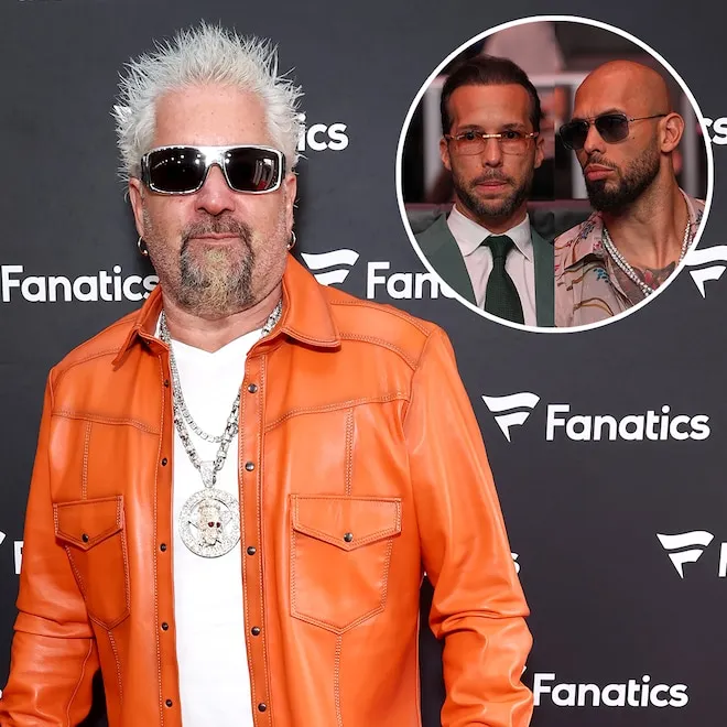 Guy Fieri in a bright shirt at a UFC fight