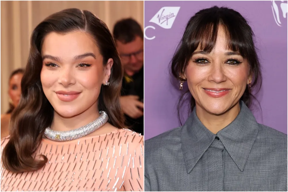 Hailee Steinfeld and Rashida Jones smiling, with a whimsical, magical background hinting at Disney's 'Hexed'.
