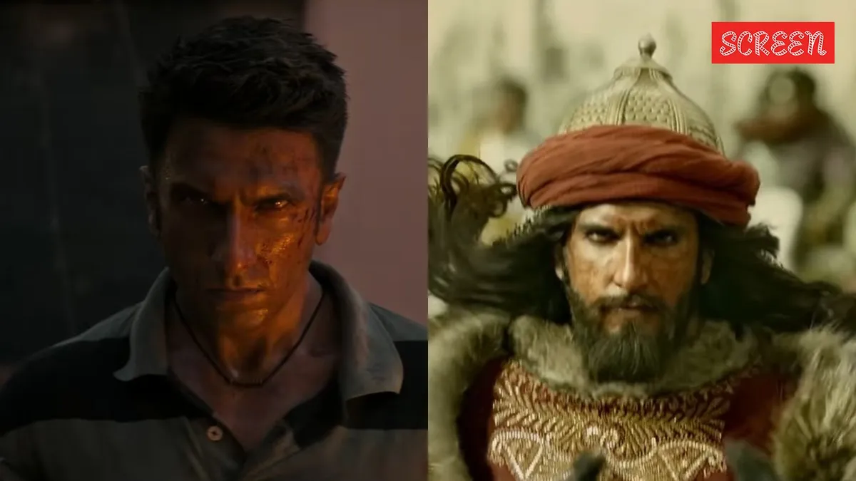 Ranveer Singh looking intense, possibly in a character role.