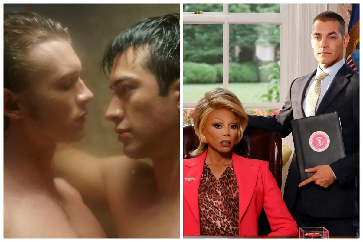 A collage of movie posters for upcoming films at a film festival.