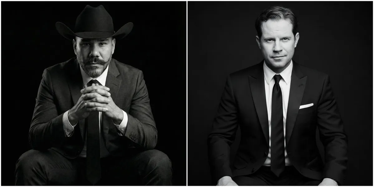 A person holding a smartphone showing a vertical movie scene.