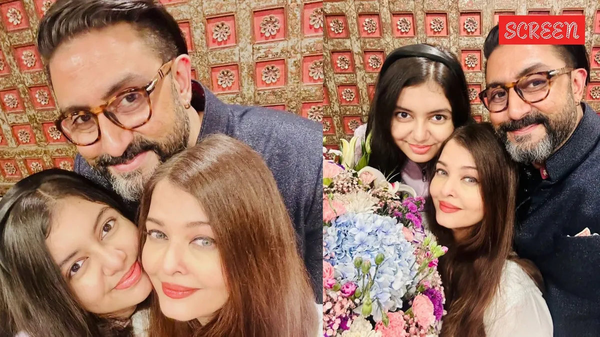 Abhishek Bachchan smiling during a recent interview about his family