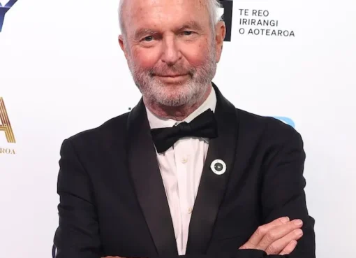 Sam Neill smiling, looking healthy.