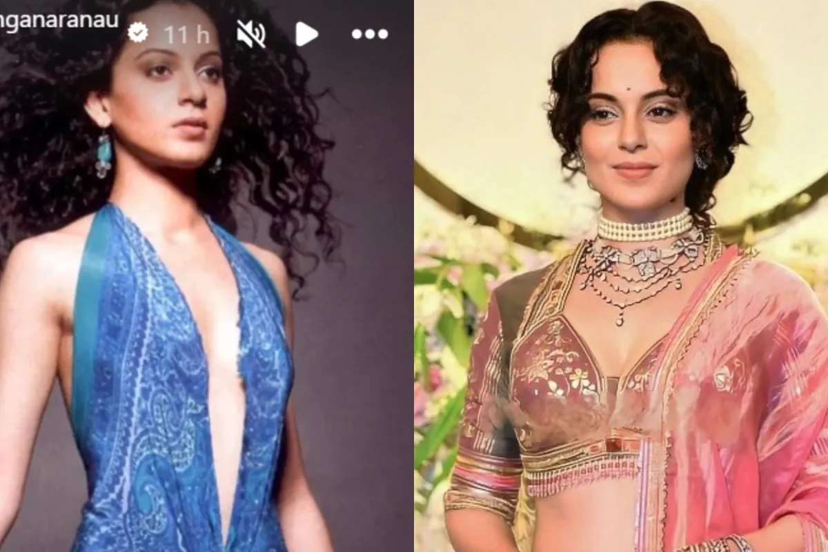 Kangana Ranaut posing for her first ever portfolio photoshoot