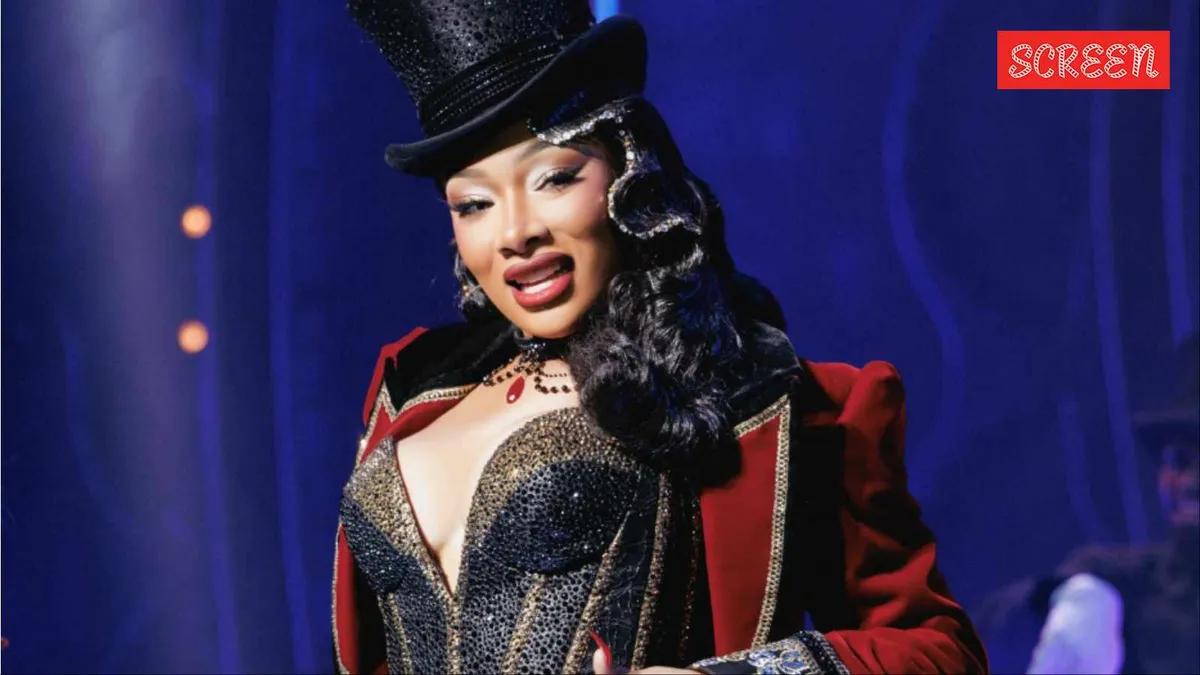 Megan Thee Stallion performing on stage before her medical emergency.