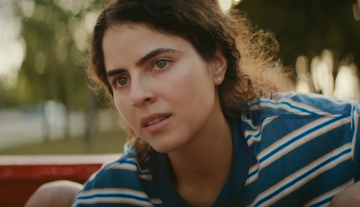 A TV screen showing the logo for the crime drama series 'M.I.A.'