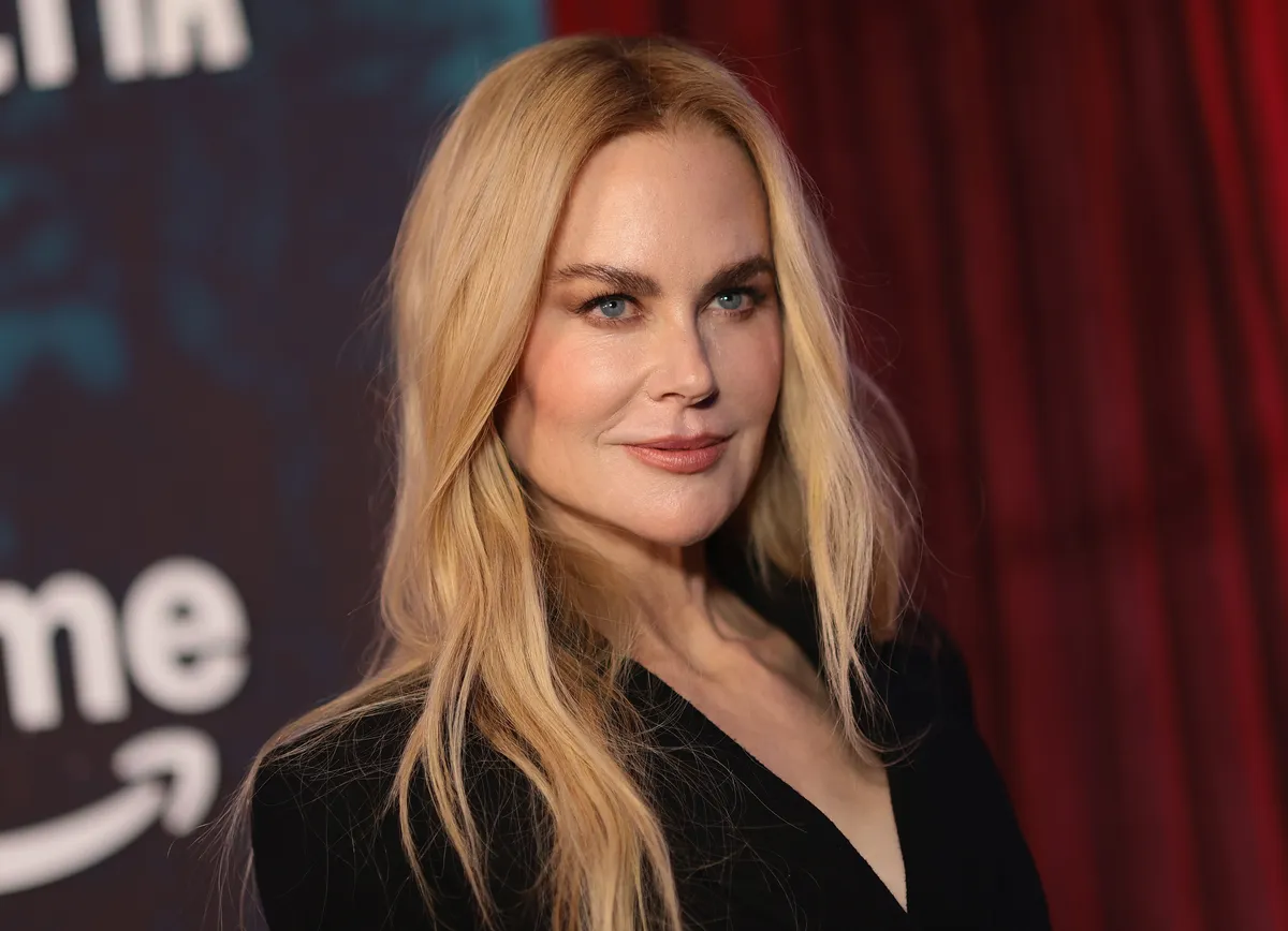 Nicole Kidman with a thoughtful expression, perhaps reflecting on her new training as a death doula.