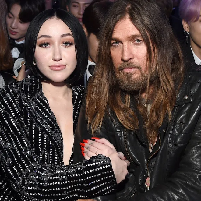 Noah Cyrus and Billy Ray Cyrus performing together on stage at Stagecoach 2026.