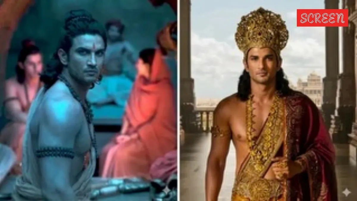 AI image of Sushant Singh Rajput as Lord Ram, with detailed digital rendering.