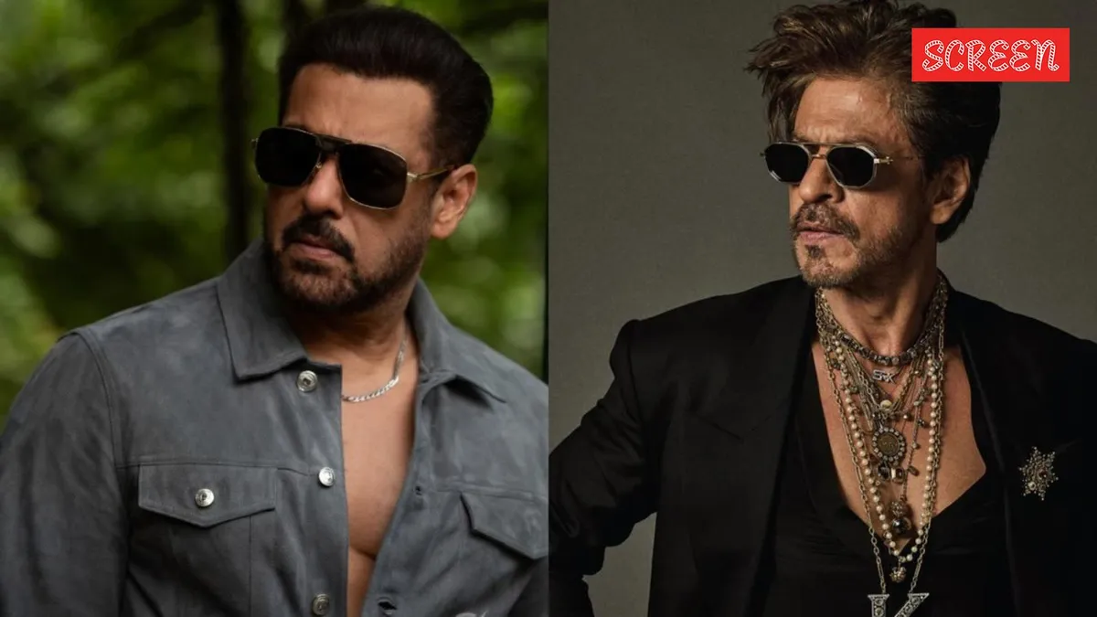 Ekta Kapoor smiling, talking about Bollywood superstars Shah Rukh Khan and Salman Khan.