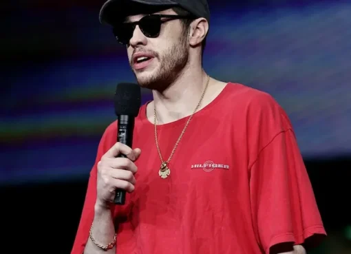 Pete Davidson with his new face tattoo.