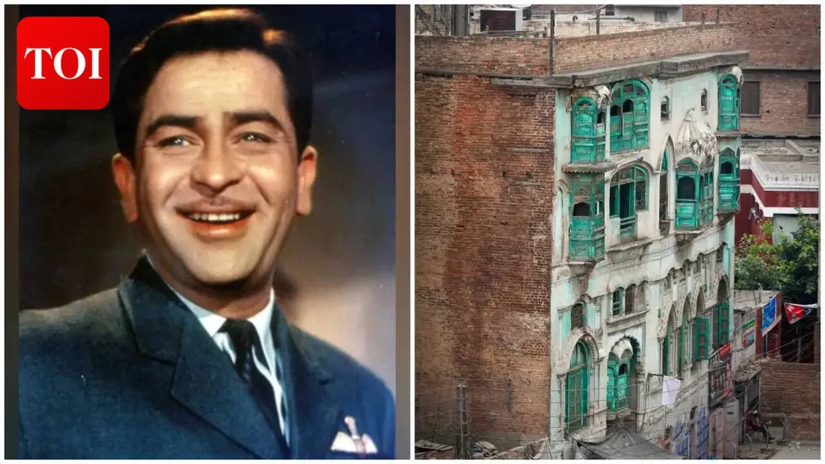 Damaged historic Peshawar Haveli, former home of Raj Kapoor, after rain and quake