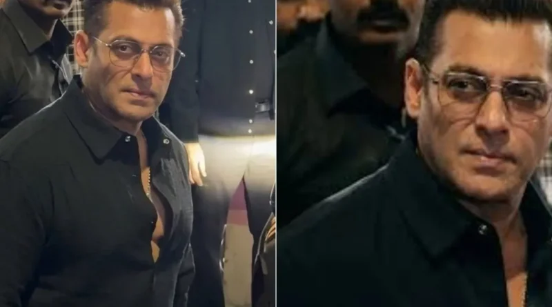 Salman Khan with a fresh haircut arriving at Jamnagar airport.