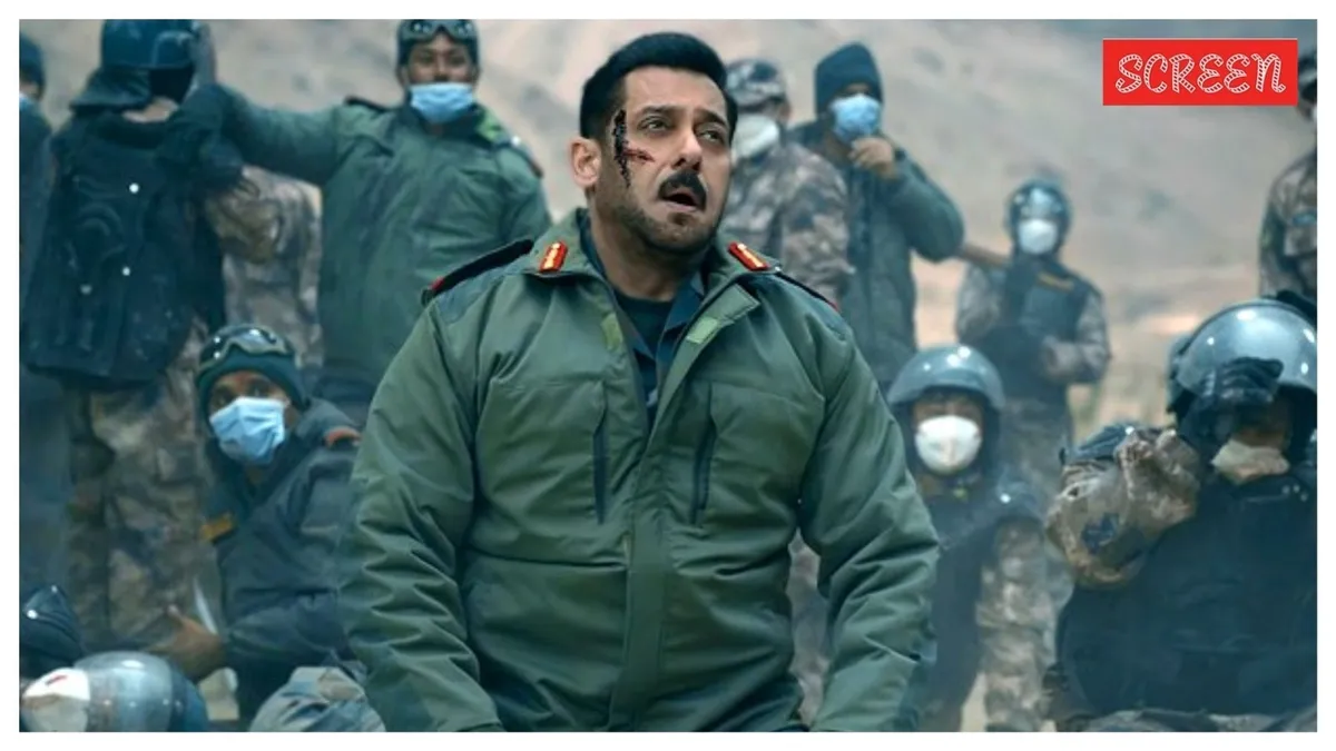 Salman Khan looking determined, possibly on a movie set.