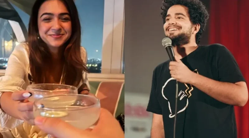 Comedian Samay Raina looking thoughtful, discussing online conflict and women's rights.