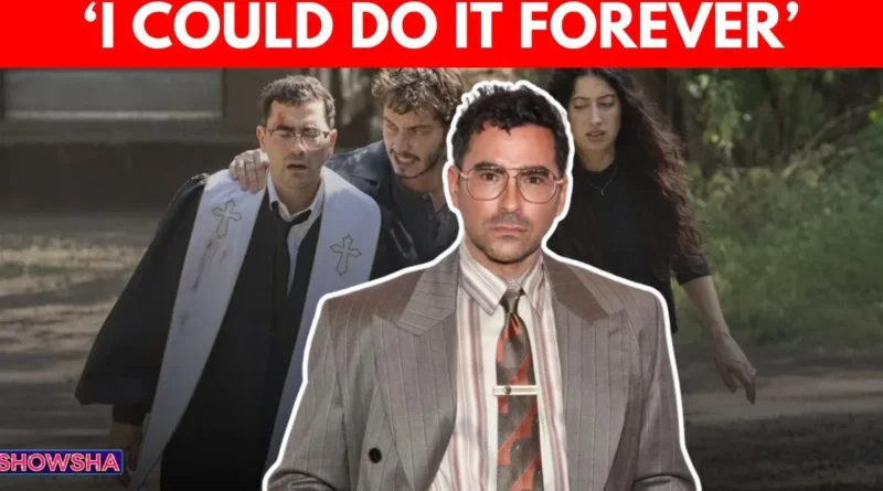 Dan Levy smiles during the premiere of his new show 'Big Mistakes' in New York.