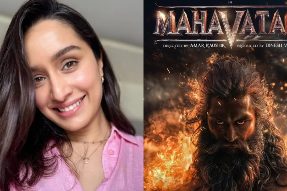 A collage of Shraddha Kapoor and Vicky Kaushal.