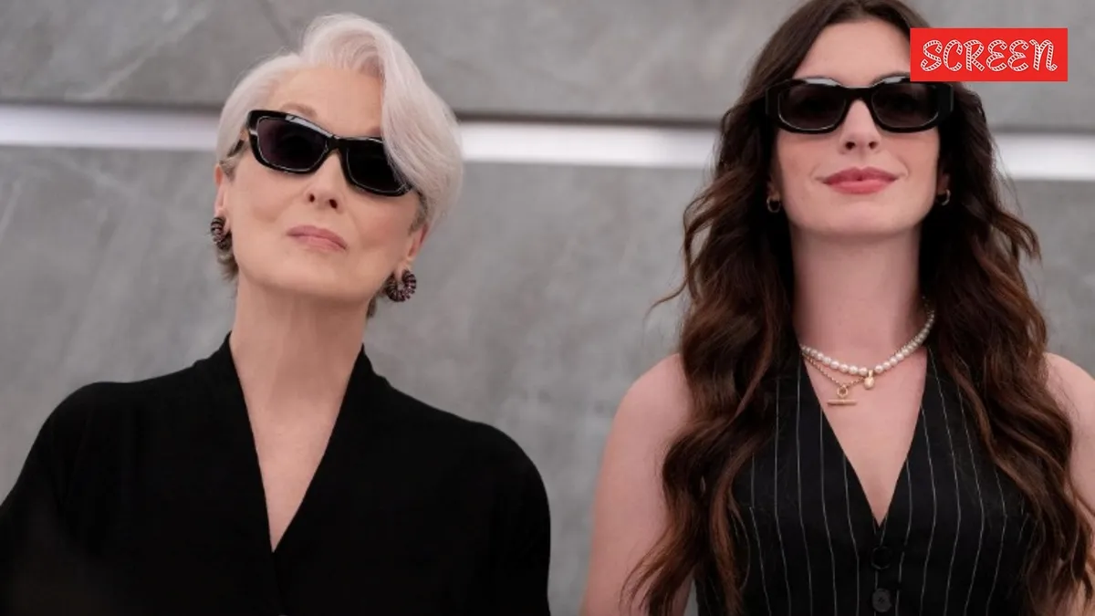 A still from The Devil Wears Prada movie showing Meryl Streep and Anne Hathaway.