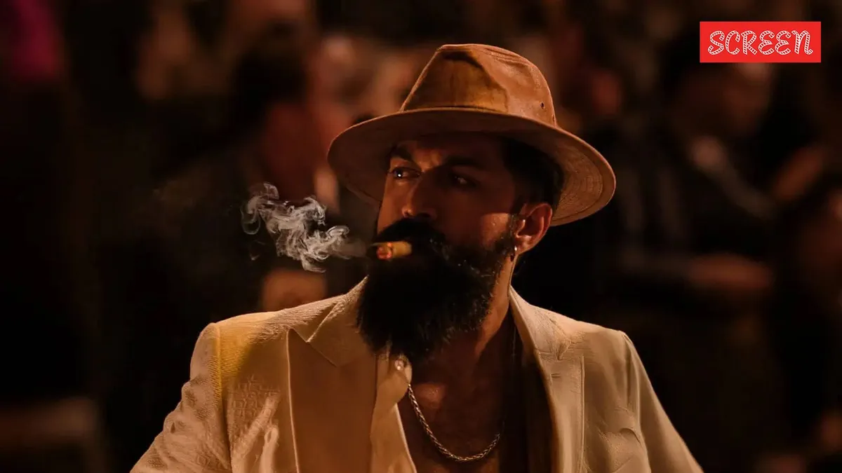 Yash looking stylish while talking about his new movie Toxic